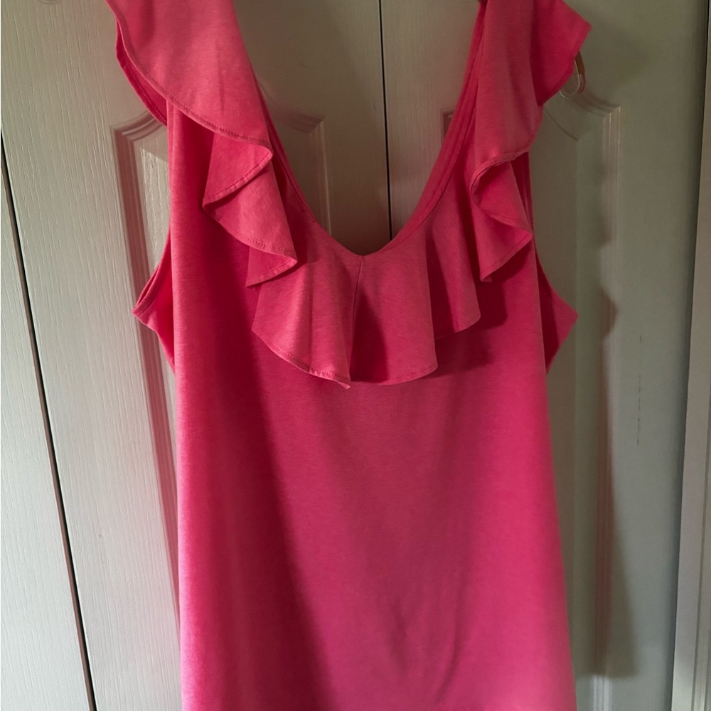 Lily Pulitzer Ruffle V-Neck Tank Top - Pink